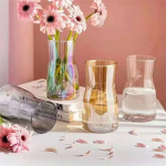 Florero De Cristal 16cm Vidrio Decoración Cuello Curvo - Imagen 5