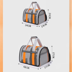 Bolso Transportador Para Mascotas Plegable Reflectivo Grande - Imagen 2