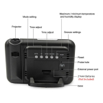 Reloj De Sobremesa Con Laser Proyector Imagen A Pila - Imagen 5
