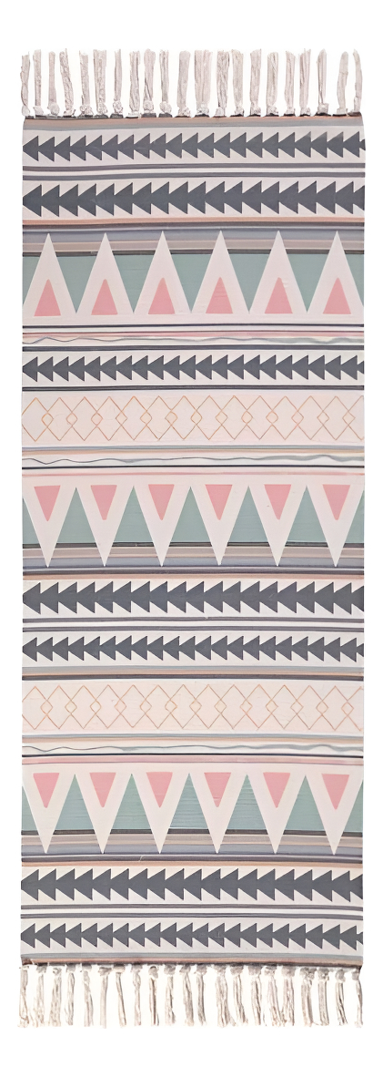 D_941249-MLU91343972860_092025-F.jpg Alfombras Nórdicas Vintage Con Borlas Flecos Textil Deco - Imagen 1