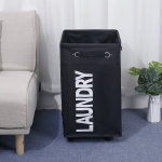 Cesto Para Ropa Sucia Ruedas Canasto Lavadero Movil Laundry - Imagen 2