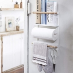 Portarollo Acero Colgante Imantado Repisa Estante Cocina Bañ - Imagen 13