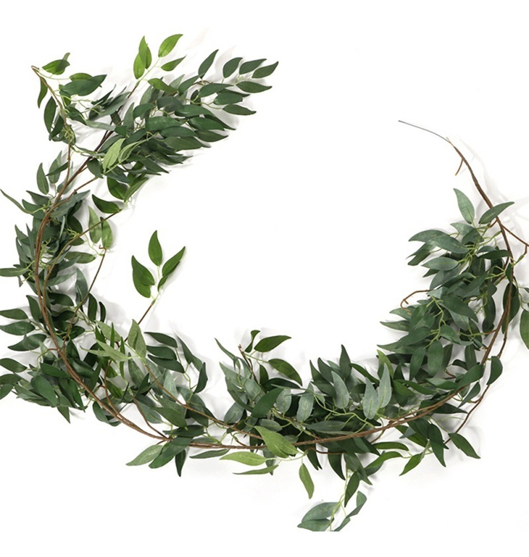 D_946567-MLU41749358583_052020-F.jpg Guia Hojas De Eucalipto Artificiales Decoracion 1,7m - Comun - Imagen 1