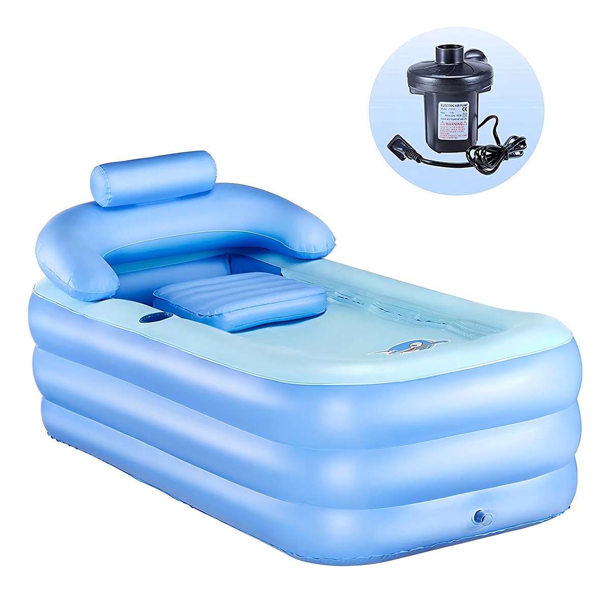 D_948537-MLA99510053550_112025-F.jpg Bañera Spa Tina Portátil Plegable Inflable De Pvc + Inflador - Imagen 1