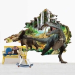 Vinilo Decorativo De Pared Dinosaurios 3d Adhesivos Sticker - Imagen 3