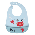 Babero Impermeable Silicona Bolsillo Contenedor Bebe Comida - Imagen 10