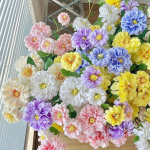 Ramo De Flores Decorativas Calendula Artificial Doble Petalo - Imagen 8