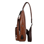 Morral Unisex Urbano Mochila De Hombro Con Usb Cuero Pu - Imagen 2