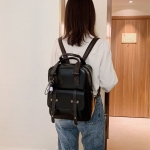 Mochila Bolso Retro Vintage Doble Bolsillo Gran Capacidad Il - Imagen 11