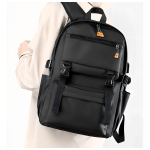 Mochila Escolar Impermeable Unisex Liceo Facultad Viaje Diseño De La Tela Gris - Imagen 6