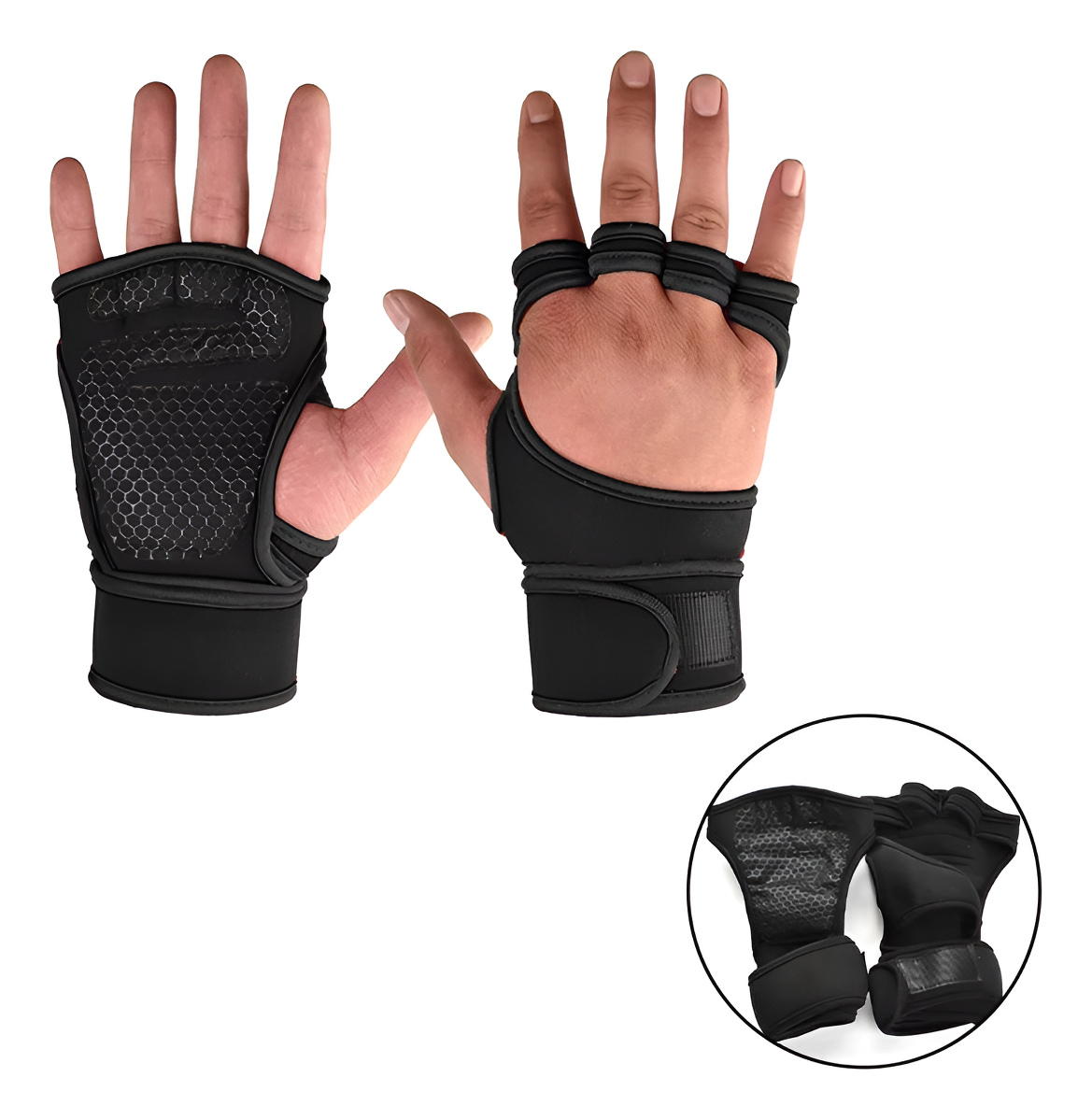 D_953364-MLU94022914898_102025-F.jpg Guantes Deportivos Para Gimnasio Con Muñequera Pesas Gym - Imagen 1