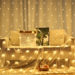 Cortina Red Cálida 220 Led 2x2 Metros Boda Fiesta Decoración - Imagen 5