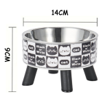 Plato Recipiente Para Mascotas Elevado De Acero Inoxidable - Imagen 8