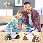 Juguete Robot Amigo A Control Remoto Ruedas Movil Ojos Led - Imagen 4