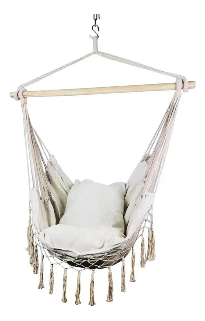 D_958229-MLU73198355310_122023-F.jpg Silla Colgante Estilo Hamaca Paraguaya Gancho Incluido - Imagen 1