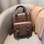 Mochila Bolso Retro Vintage Doble Bolsillo Gran Capacidad - Imagen 2