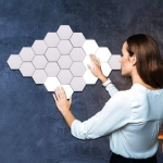 Lampara Touch Moderna Hexagonal Led Original Decoracion Hoga - Imagen 5