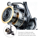 Reel Carrete Frontal De Pesca He3000 Izquierda Derecha - Imagen 7