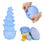 Set X 6 Tapas De Alimentos Re Utilizables Silicona Universal - Imagen 6