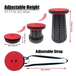 Taburete Banco Plegable Pesca Camping Telescópico Retráctil - Imagen 2