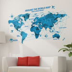 Vinilo Adhesivo Pared Mapa Mundi Planisferio 100x55 Cm - Imagen 3