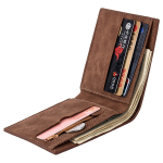 Billetera Hombre Moderna Cuero Pu Nobuck - Imagen 5