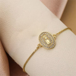 Pulsera Brazalete Ovalado Catolico Elegante Virgen Maria - Imagen 4