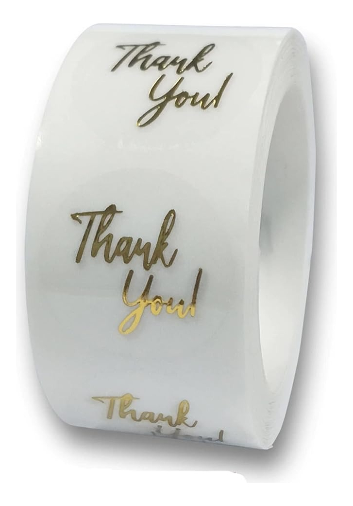 D_964375-MLU83008991697_032025-F.jpg Rollo Etiqueta Sitckers Decoracion Agradecimiento - Imagen 1