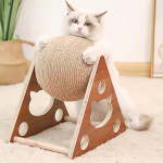 Juguete Rascador Para Gatos Bola De Hilo Sisal Facil Armado 18cm - Imagen 8
