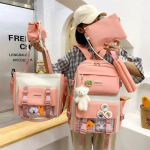 Set Mochila Y Bolso De 5 Piezas Escolar Niño Niña Infantil - Imagen 3