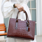 Cartera Bolso Elegante Diseño Estampada Cocodrilo Cuero Pu - Imagen 7