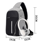 Morral Mochila Antirrobo Cable Usb P/power Bank Anti Robo - Imagen 5