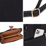 Cartera Bolso Set X 6 Piezas Premium Importado Moda Liso - Imagen 12
