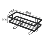 Estante Organizador De Baño Sobre Mochila Inodoro Color Negro - Imagen 6