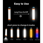 Linterna Lámpara Multifuncion Recargable Ip68 Magnetica T-25 - Imagen 4