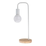 Lampara De Escritorio Nordica En Metal Y Madera - Retro - Imagen 8