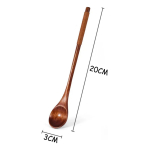 Cuchara Larga En Bambu Para Café Bebidas Especias - 20cm - Imagen 2