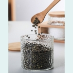 Set X3 Frascos De Vidrio Tapa Bambú Cocina Con Cuchara - Imagen 4