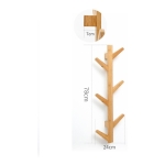 Perchero De Pared En Madera 6 Ganchos Decorativo - Imagen 10