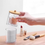 Organizador De Maquillaje Frasco Para Baño Tapa Bambu - Imagen 6