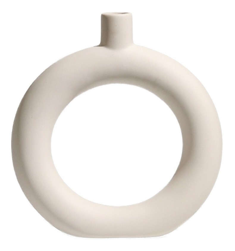 D_969411-MLU50833595457_072022-F.jpg Florero Adorno Delicado Moderno Ceramica Circular Fino - Imagen 1