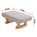 Mini Taburete Banquito Posapies Patas De Madera - Imagen 5