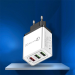 Adaptador Cargador 3 Puertos Usb Carga Rápida Qc 3.0 Fast - Imagen 6