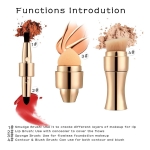 Juego De Brocha Cosmético 4 En 1 Maquillaje - Imagen 4