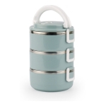 Lanchera Térmica Vianda Triple De Acero Inoxidable 2.1 Lts - Imagen 9