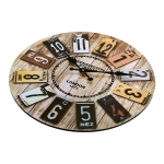 Reloj De Pared Simil Madera Retro Silencioso Decorativo - Imagen 4