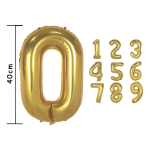 Globos Números Metalizados Dorados Decoración Cumpleaños - Imagen 2