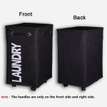 Cesto Para Ropa Sucia Ruedas Canasto Lavadero Movil Laundry - Imagen 4