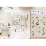 Plancha Stickers Pegotines Estilo Vintage Diseños Naturaleza - Imagen 3