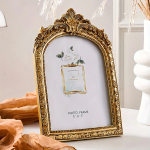 Marco De Fotos Vintage Borde Dorado Forma De Arco Chico - Imagen 2